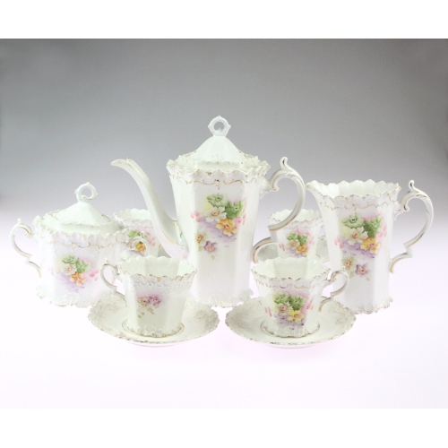 R. S. Prussia molded porcelain set