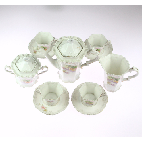 R. S. Prussia molded porcelain set