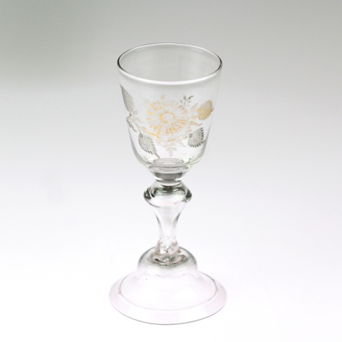 Glass goblet with gilding