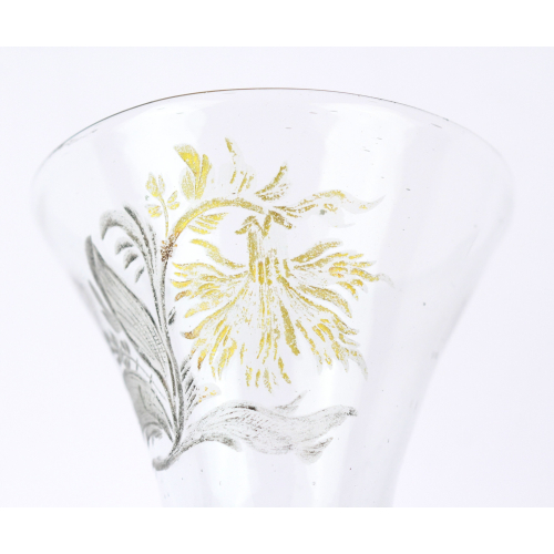 Skleněný pohárek se zlacením, kol. r. 1700