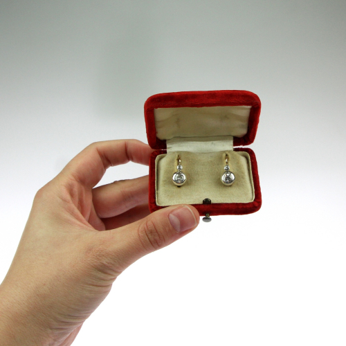 SOLD - Austro-Hungarian diamond earrings
