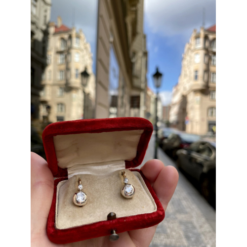 SOLD - Austro-Hungarian diamond earrings