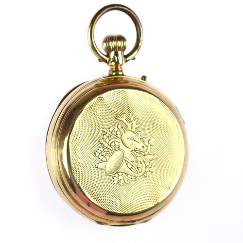 Gold pocket watch with a...