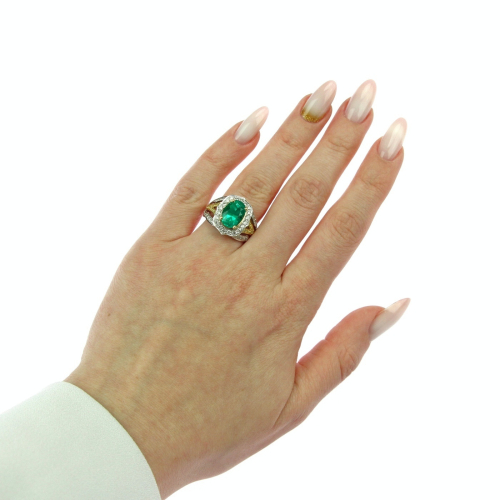 PRODÁNO - Prsten s kolumbijským smaragdem 3,20 ct