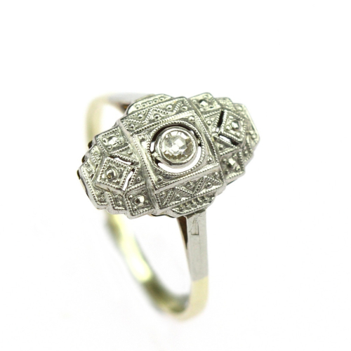 Art Deco prsten s diamantem
