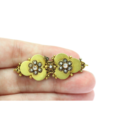 Zlatá brož se starobrusnými diamanty