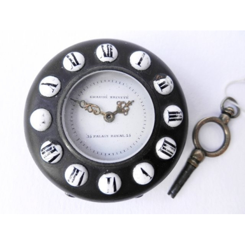 Ebonitové kapesní hodinky - Chaudé