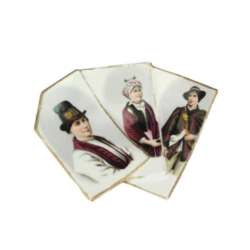 Porcelain bowl with traditional "Chodsko" costumes