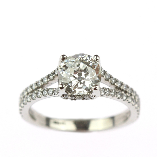 Platinum ring with 1,03 ct diamond -  Hearts On Fire