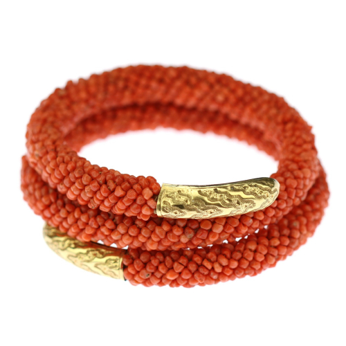 Gold Sea coral bracelet