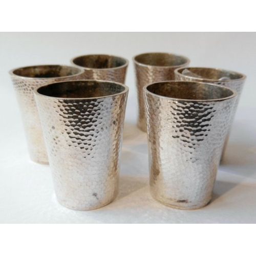 Set of 6 silver cups