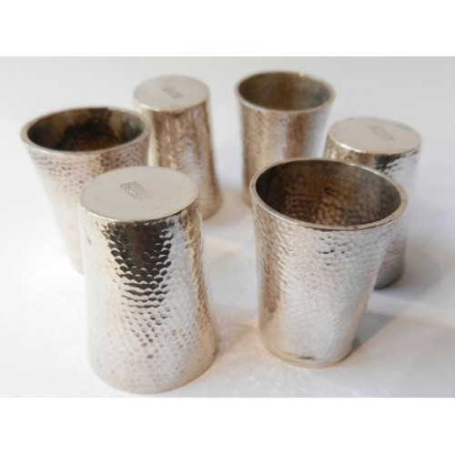 Set of 6 silver cups