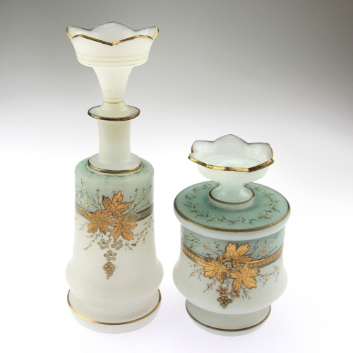 Glass carafe and jar - Harrachov