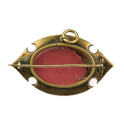Austro-Hungarian gold brooch / pendant