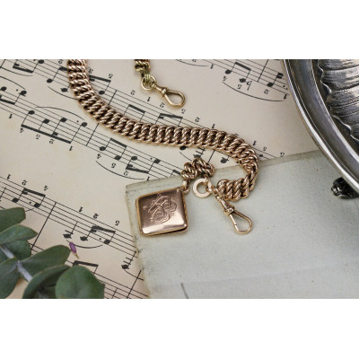 Gold pocket watch chain - Austria-Hungary