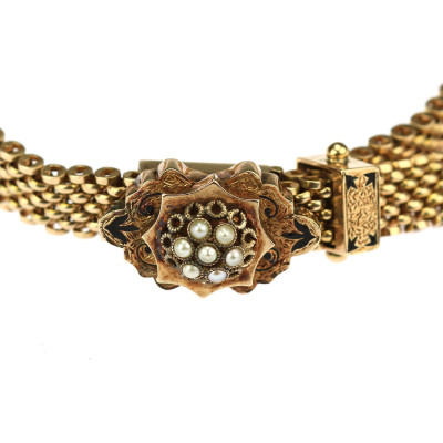 PRODÁNO - Zlatý náramek - polovina 19. století