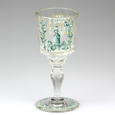 SOLD - Rococo glass goblet