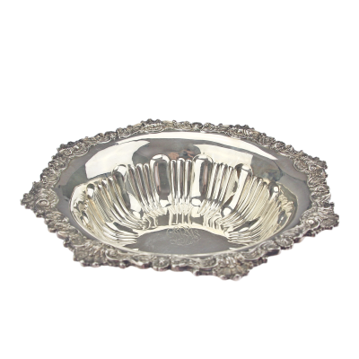 Stříbrná miska s monogramem - Meriden Britannia Co.