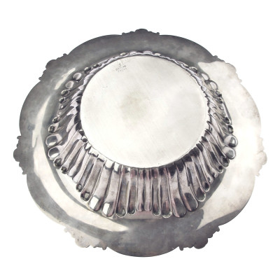 Silver bowl with monogram - Around 1900