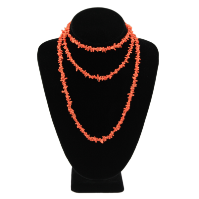 Šňůra ze sekaného mořského korálu - 118 cm