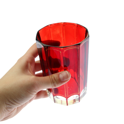 Číše s rubínovou lazurou a zlacením - 1840-1850