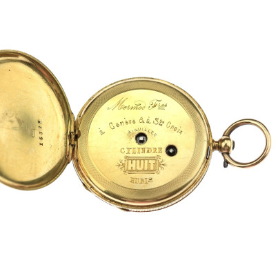 Zlaté kapesní hodinky se smalty a diamanty - Mermod Freres