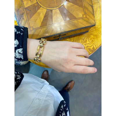 Art deco zlatý náramek - družstvo zlatníků Karat