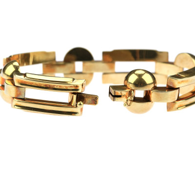 Art deco zlatý náramek - družstvo zlatníků Karat