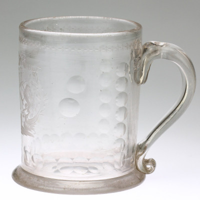 Engraved glass tankard - 2nd half of the 18th century