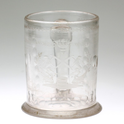 Engraved glass tankard - 2nd half of the 18th century