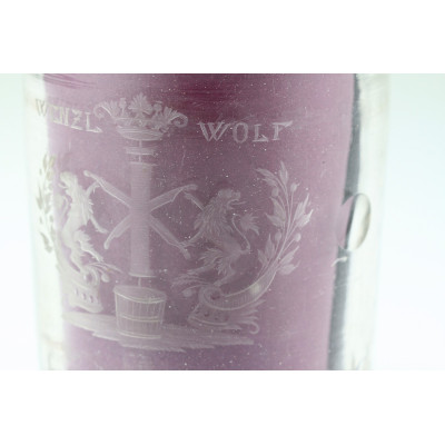 Engraved glass tankard - 2nd half of the 18th century