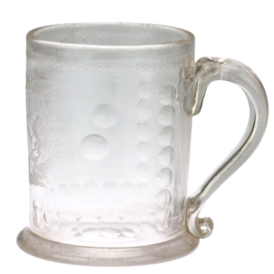 Engraved glass tankard - 2nd half of the 18th century