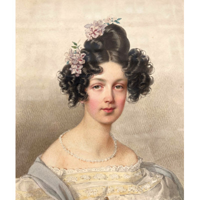 J. Kriehuber - Portrait of a Young Lady