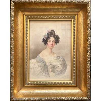 J. Kriehuber - Portrait of a Young Lady