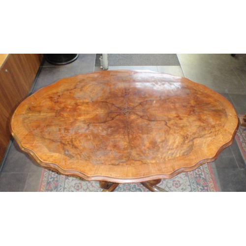Round wooden table
