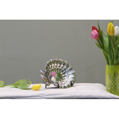 Stříbrná oválná miska s rukojetí