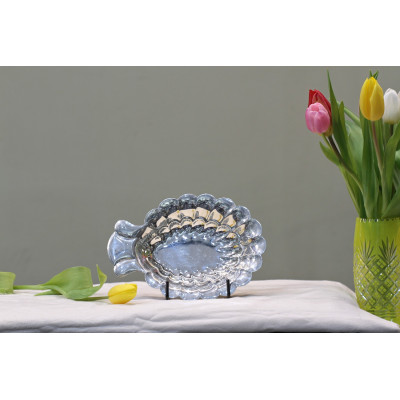 Stříbrná oválná miska s rukojetí