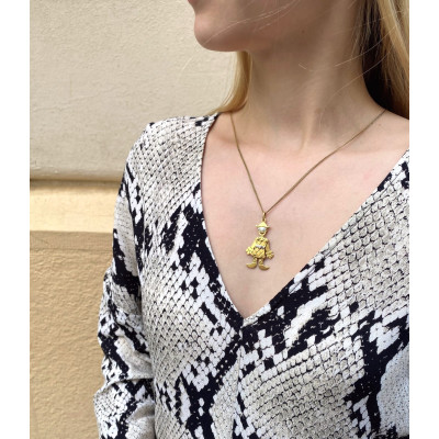 Zlatý náhrdelník s pierotem - 51 cm