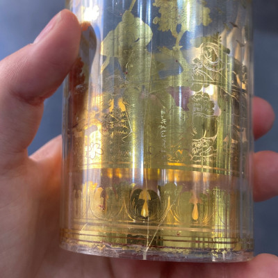 Dvoustěnná číše s motivem lovu kance, kolem r. 1730