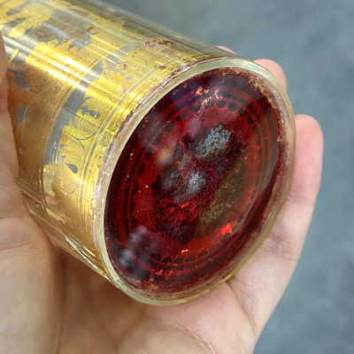 Dvoustěnná číše s motivem lovu kance, kolem r. 1730