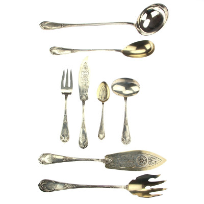 Sada stříbrných příborů pro 12 osob (41 ks) - Gaston Bardies, Paříž