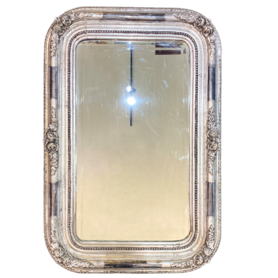 Mirror with silvered frame