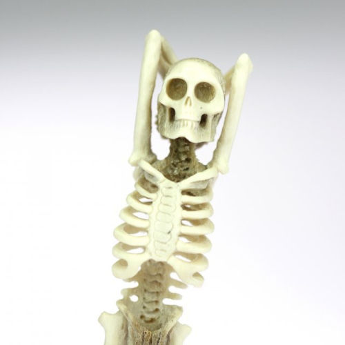 Leaning skeleton