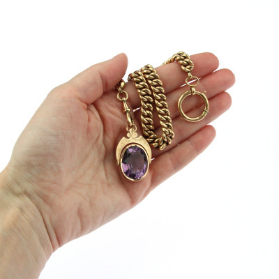 Rakousko-uherský šatlén s ametystem