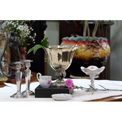 Secesní stříbrná váza - Horovitz