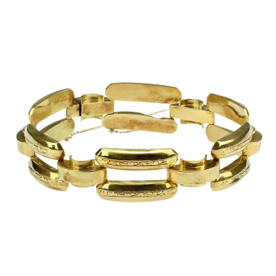 Gold art deco bracelet - 18,5 cm