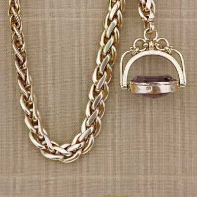 Zlatý šatlén s ametystem - Rakousko-Uhersko