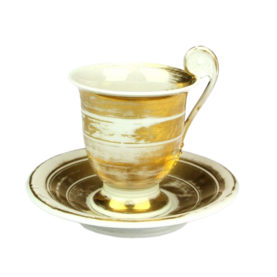 Empírový šálek s podšálkem