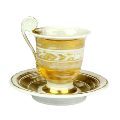 Empírový šálek s podšálkem