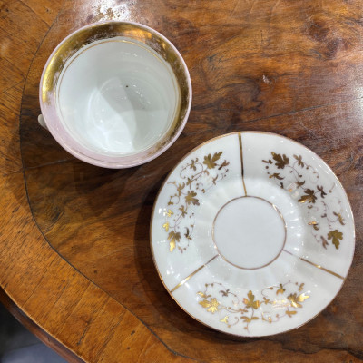 Porcelánový šálek s podšálkem - Praha